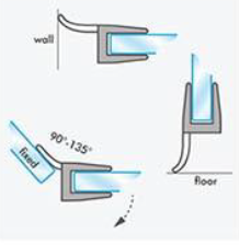 Duschlippendichtung gerade weiche Lippe 180° – Für 6 oder 8 mm Glas – Art.Nr. 003
