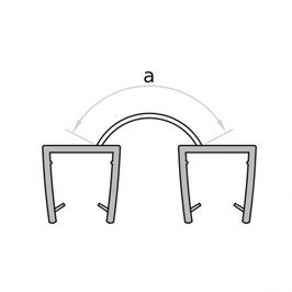 Verbindungsdichtung aufsteckbar Glas-Glas – Für 6 oder 8 mm Glas, Lücken bis 12 mm – Art.Nr. 006
