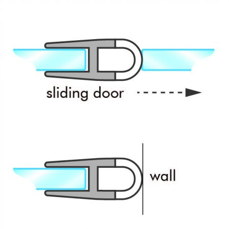 Balgdichtung mit 12 mm Ballon – Für 6 oder 8 mm Glas, Lücken 12-14 mm – Art.Nr. 007A1