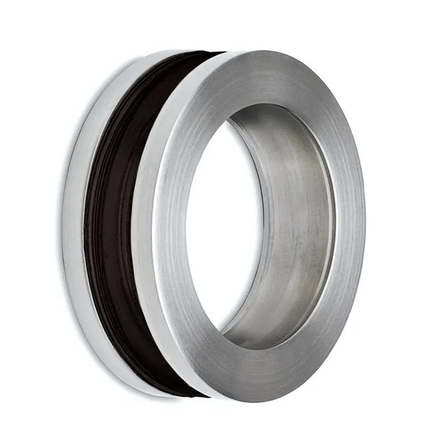 Griffmuschel – offen, rund, aus Edelstahl, zum Verschrauben