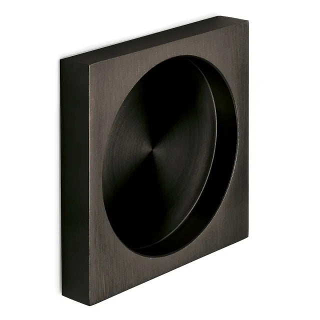 Griffmuschel – quadratisch, selbstklebend, aus V2A Edelstahl, für Glastüren