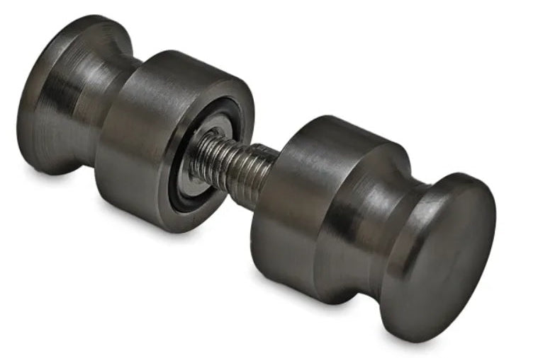 Dusch-Türknopf 102 – V2A Edelstahl zierlich Ø 26 mm, 8–12 mm Glas