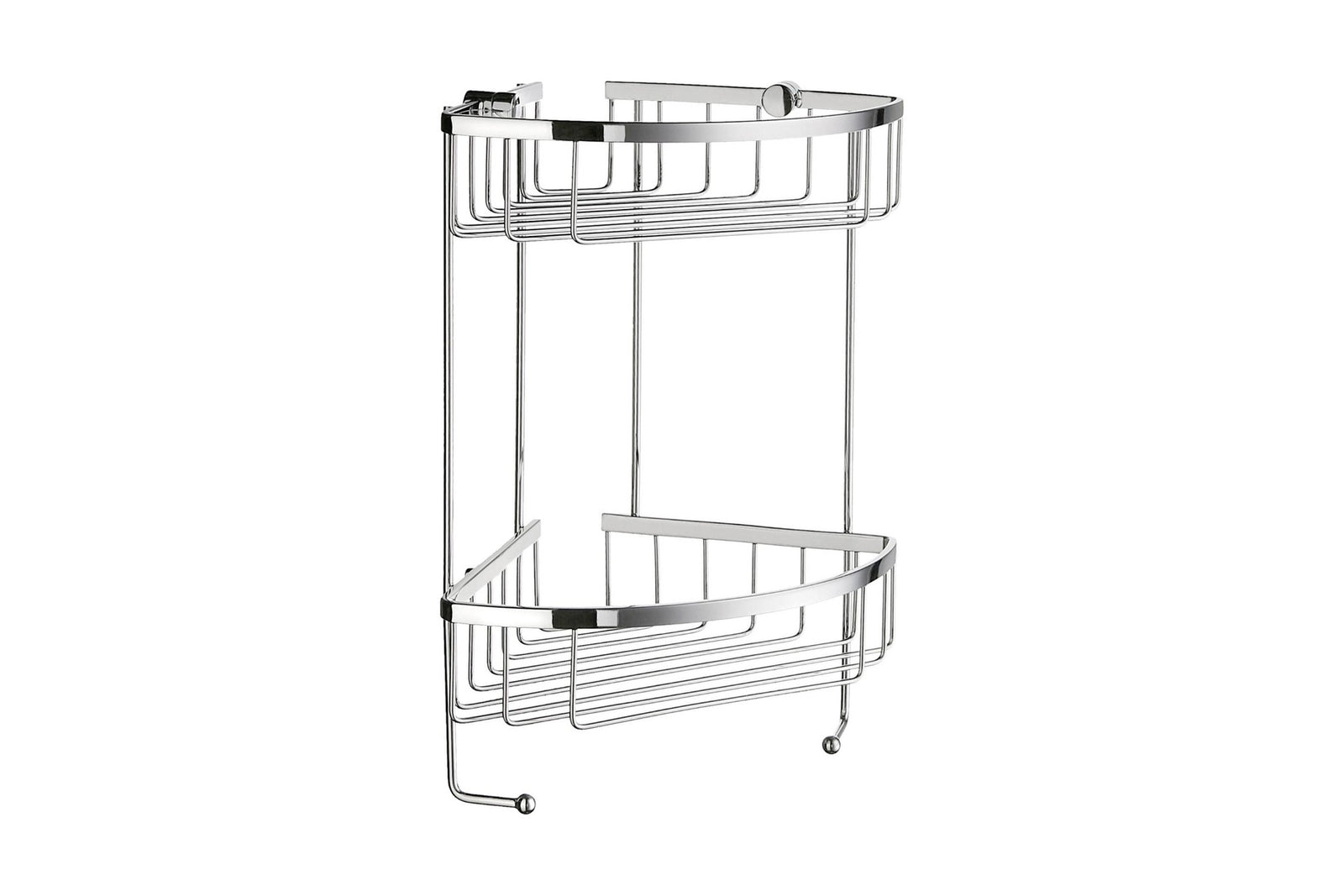 Smedbo Sideline Design Eckseifenkorb doppelt 195 x 195 mm – 2 Oberflächen, Art.Nr. DK2031