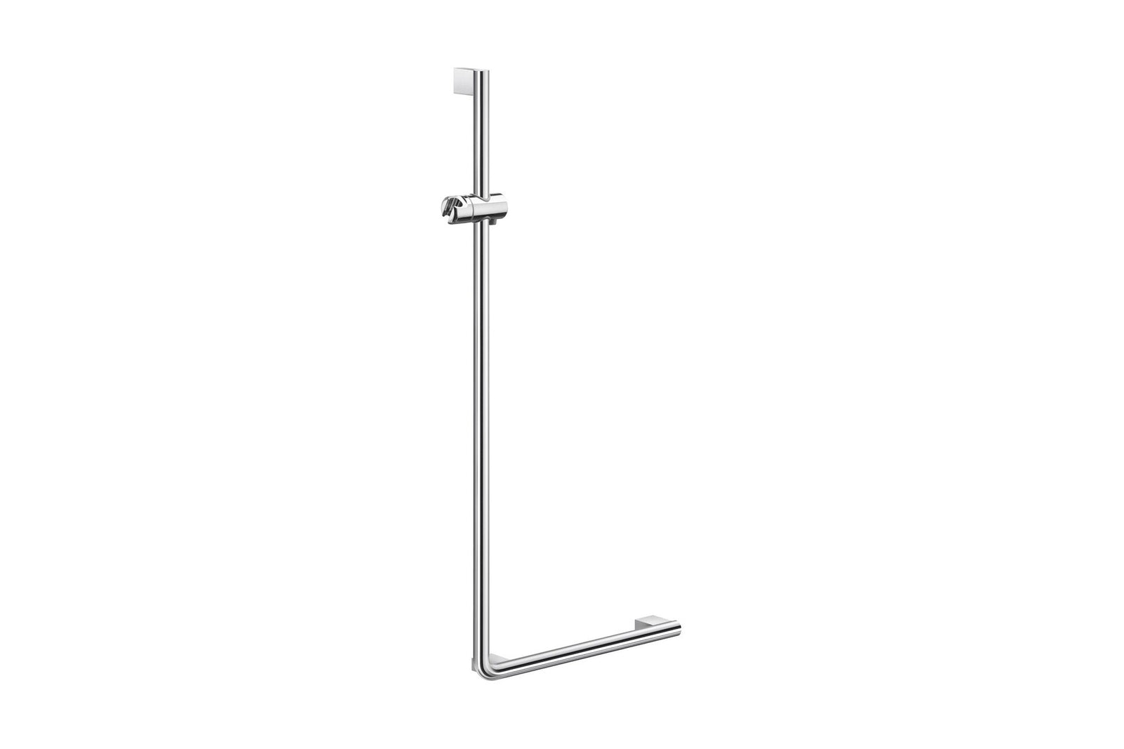 Smedbo LIVING Brausestange L-Form mit Haltegriff, links, 1230 x 530 mm, verchromt