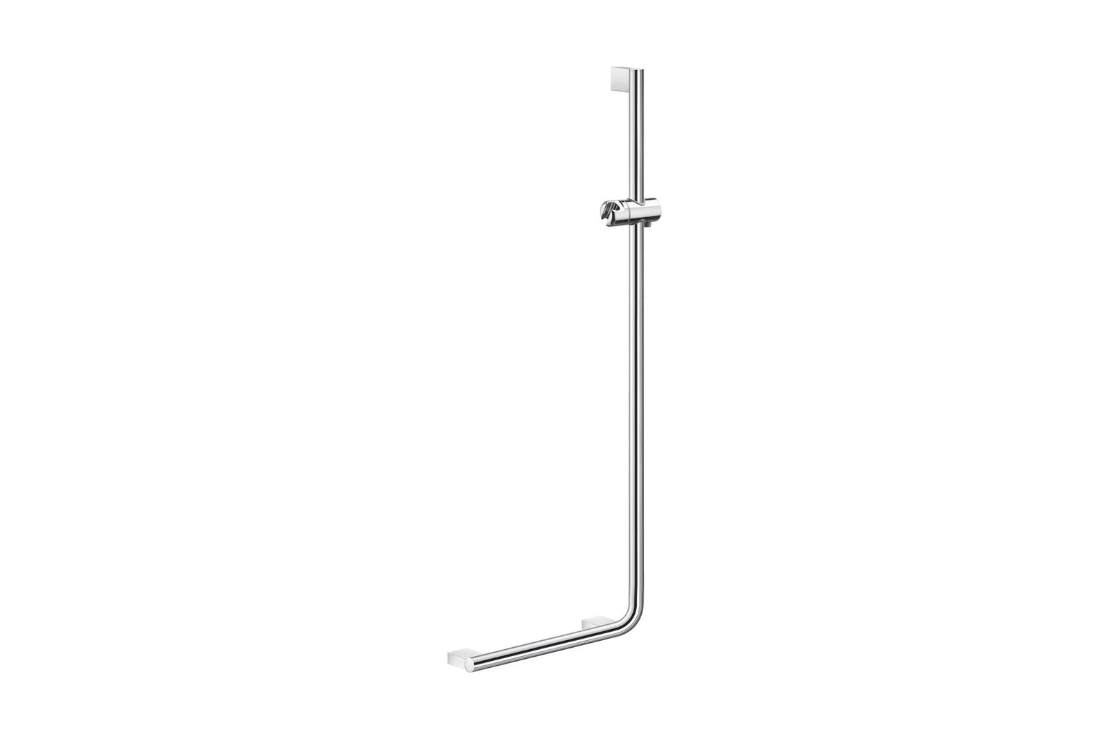 Smedbo LIVING Brausestange L-Form mit Haltegriff, rechts, 1230 x 530 mm, verchromt
