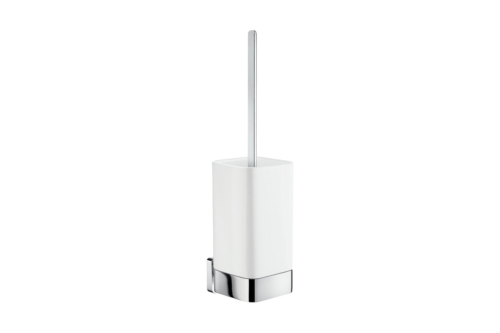 Smedbo ICE WC-Bürste mit Porzellan-Behälter, Wandmodell, Höhe 370 mm, Chrom poliert