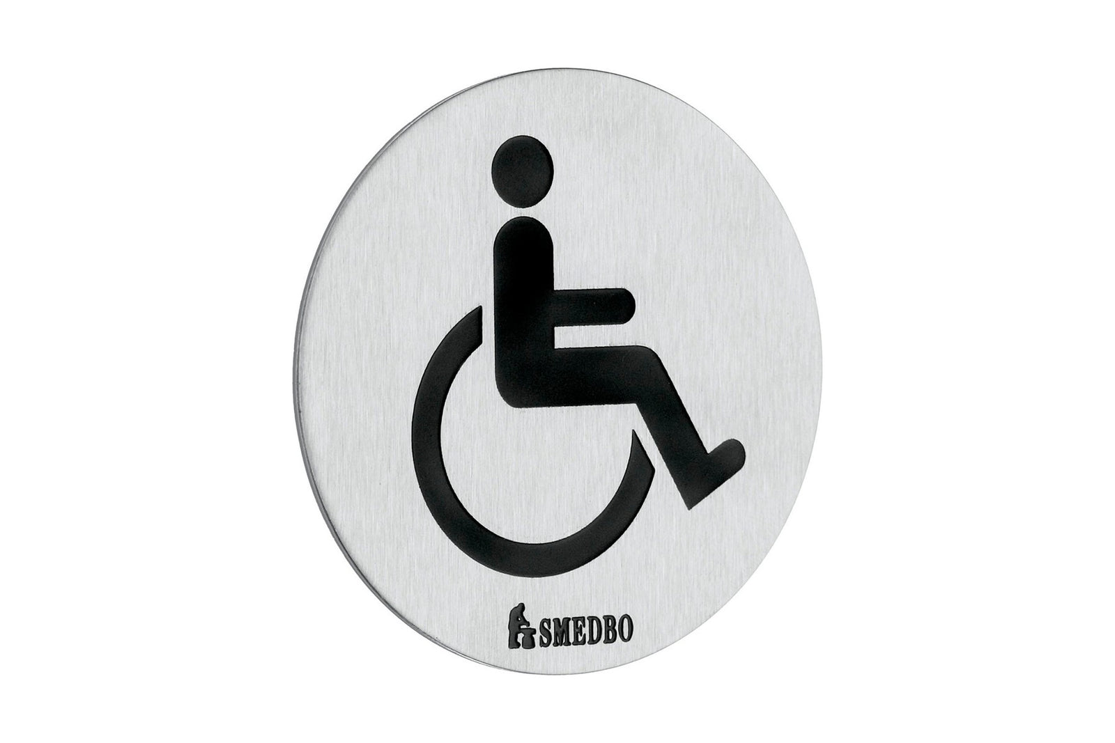 WC-Schild Behinderten-WC, selbstklebend, Edelstahl gebürstet, Art.Nr. 959