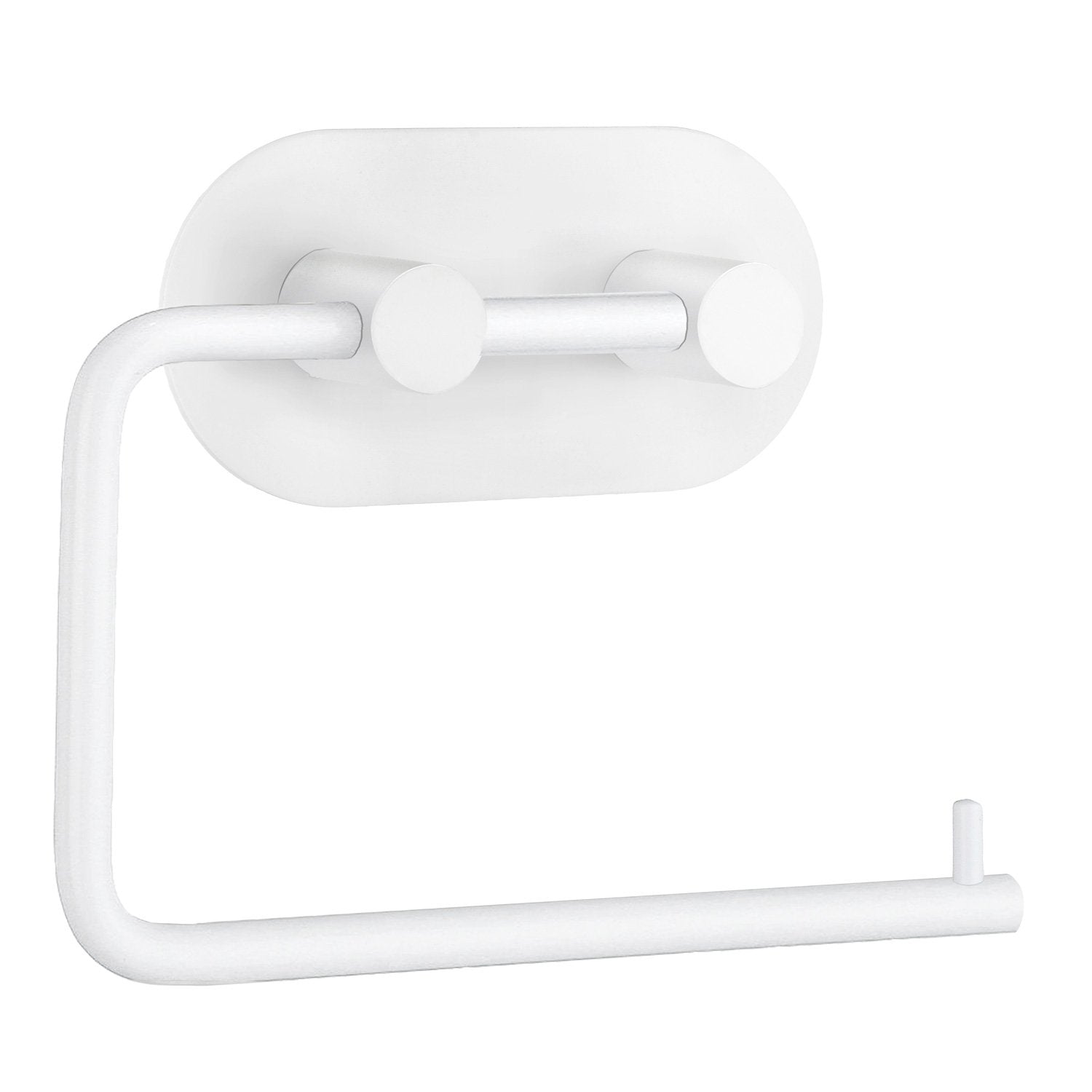 Selbstklebender Toilettenpapierhalter, Edelstahl Weiß matt