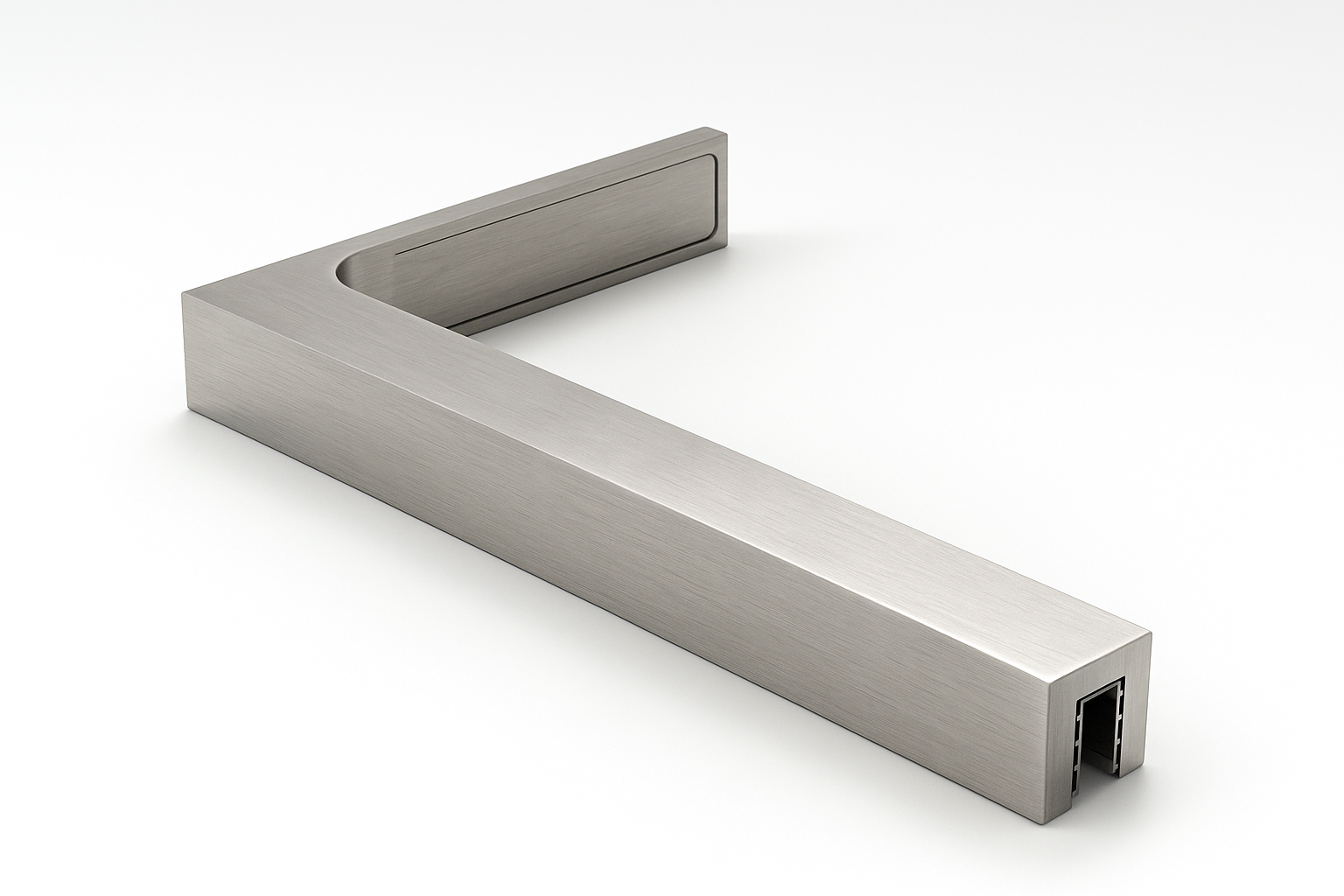 90° Stabilisierungswinkel 220 mm – für freistehende Glaswände ohne Glasbohrung