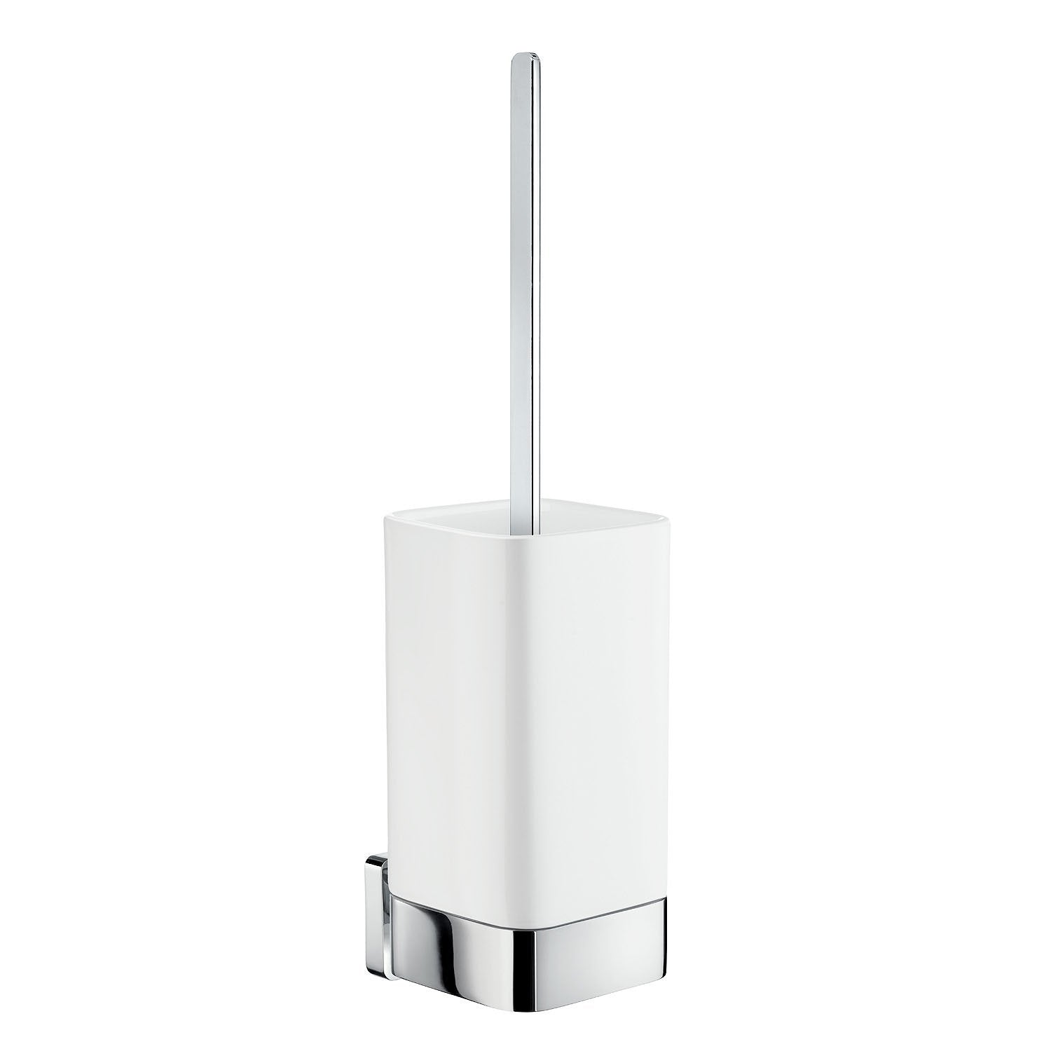 Smedbo ICE WC-Bürste mit Porzellan-Behälter Höhe 370 mm Chrom poliert