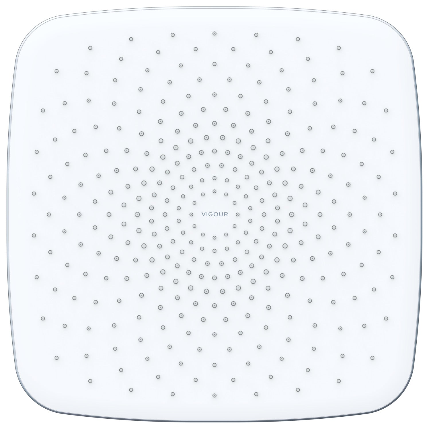 VIGOUR Kopfbrause edge quadratisch 250x250 / 300x300 mm Chrom/Weiß | 1/2" Anschluss