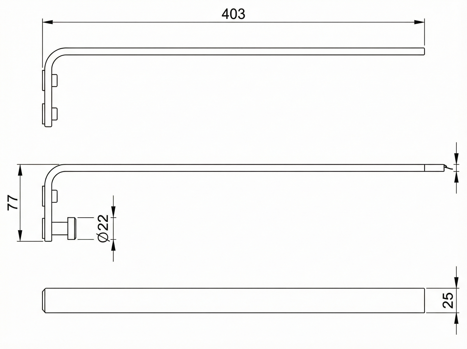 Giese Manufaktur Handtuchhalter „Universal“ – Zeitlose Eleganz & Handwerkliche Perfektion