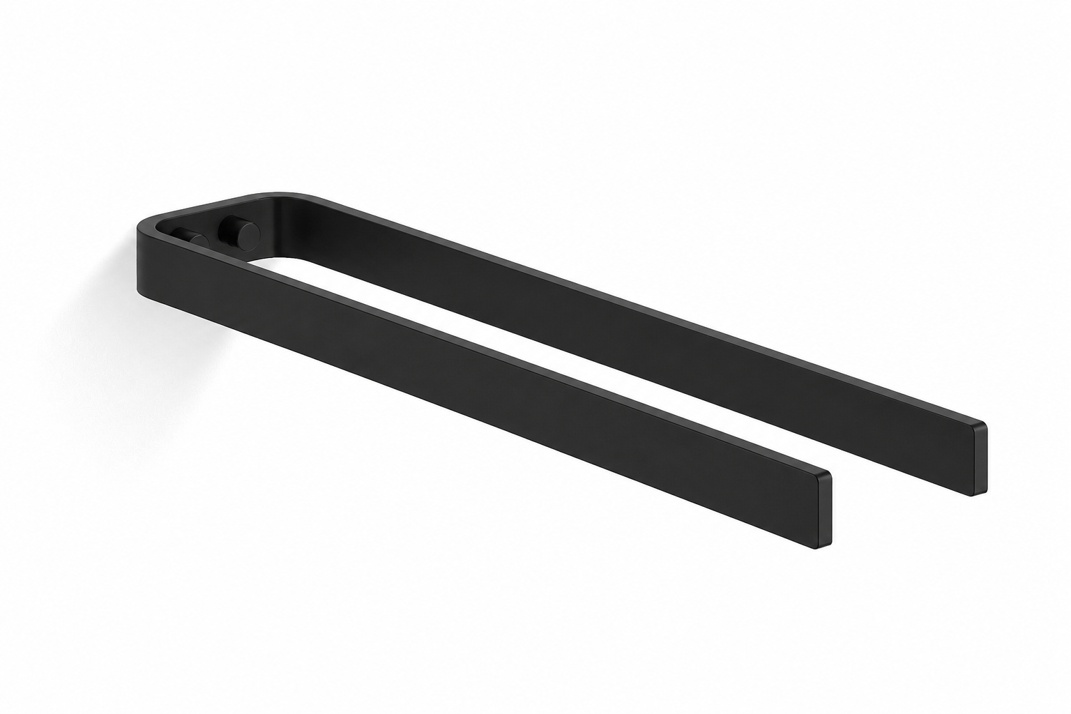 Giese Handtuchhalter starr zweiarmig eckig Wandmodell 400 mm Schwarz matt