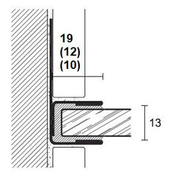 Fliesen-U-Winkelprofil; Edelstahl gebürstet; Typ PP-GPS2, Art.Nr. 31543