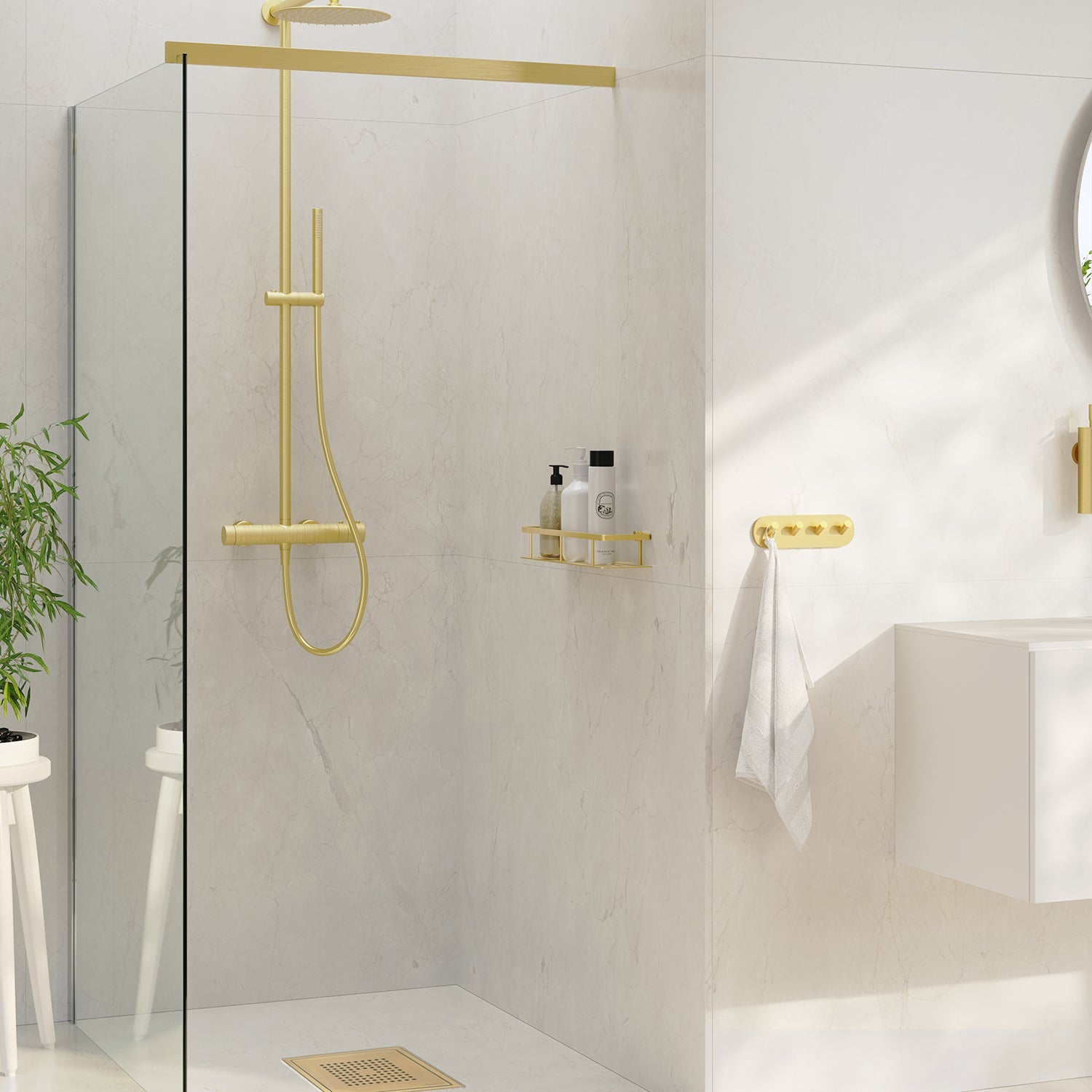Smedbo Sideline Design Seifenkorb Messing gebürstet Lifestyle