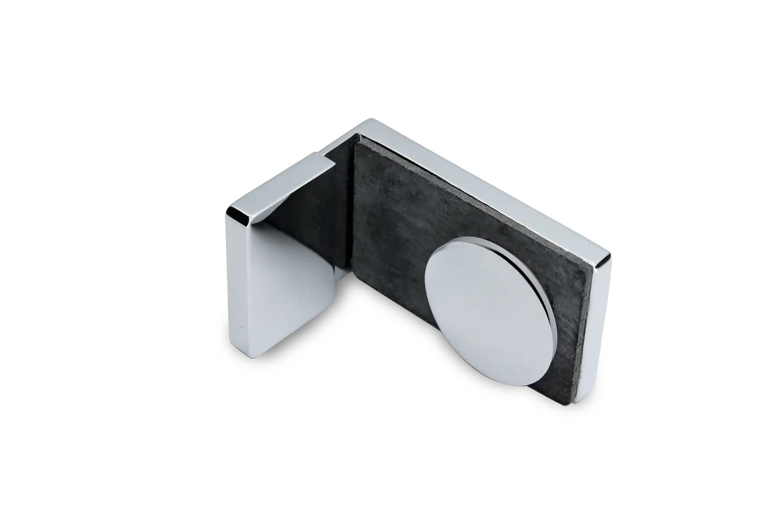 Wandwinkel Glas-Wand 90 Grad innen fuer feststehendes Duschglas, Chrom poliert glaenzend