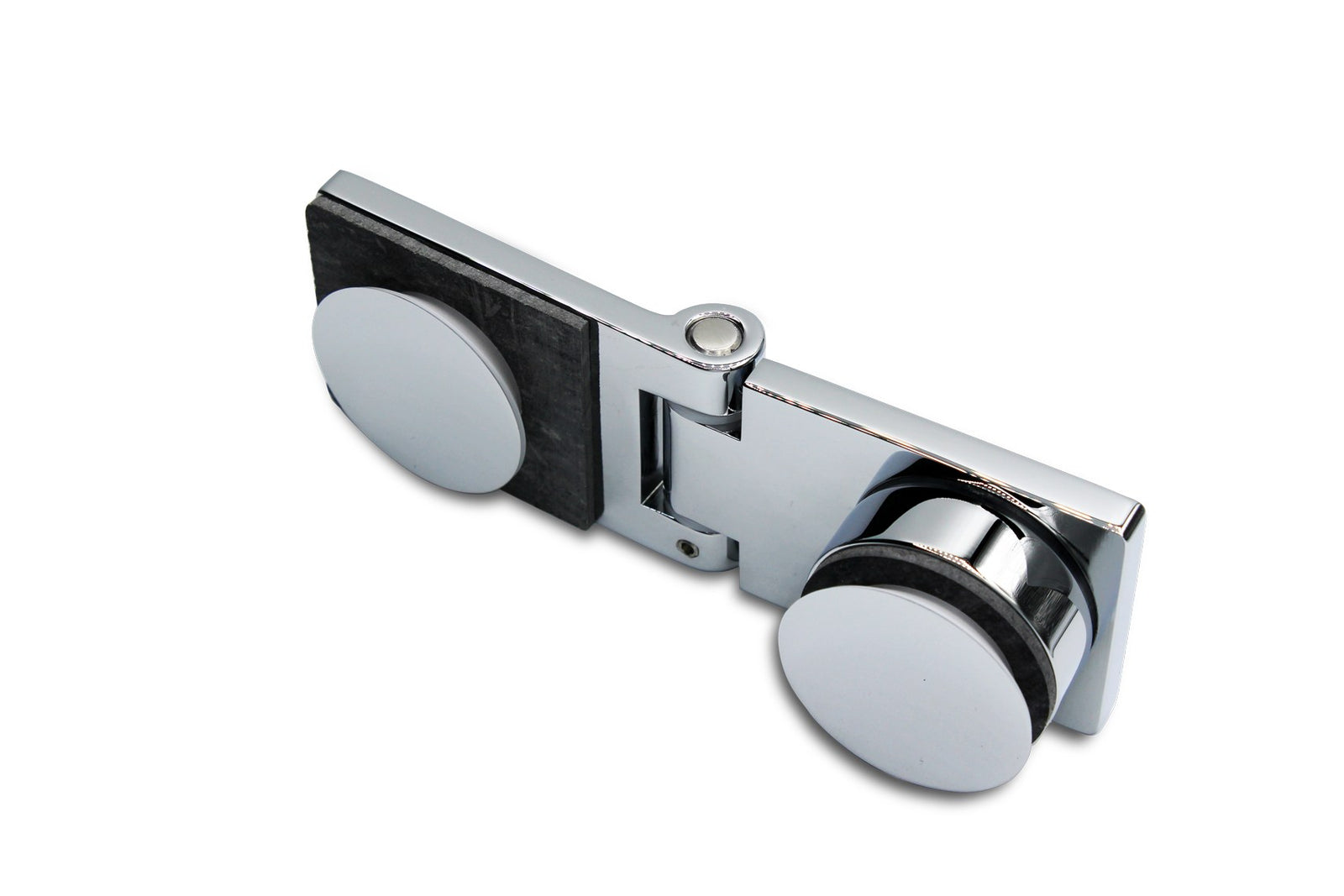 Duschtuerscharnier Glas-Glas 180 Grad ueberlappend, Chrom poliert glaenzend