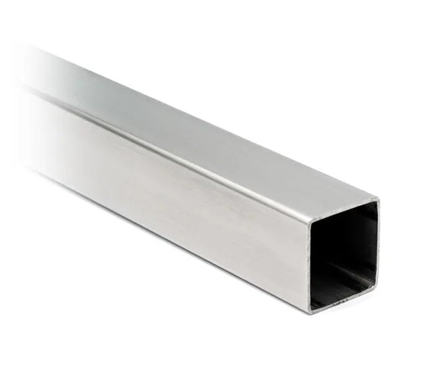 Stabistange-Set für Glasdusche, eckig, 20x20 mm, Edelstahl Art.Nr. 418020