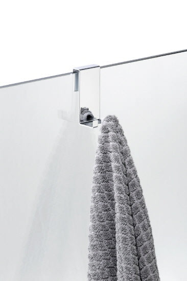 Halter für Duschabtrennung mit 2 Haken – passend für 6, 8 und 10 mm Glas