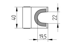 Halter für Duschabtrennung mit 2 Haken – passend für 6, 8 und 10 mm Glas