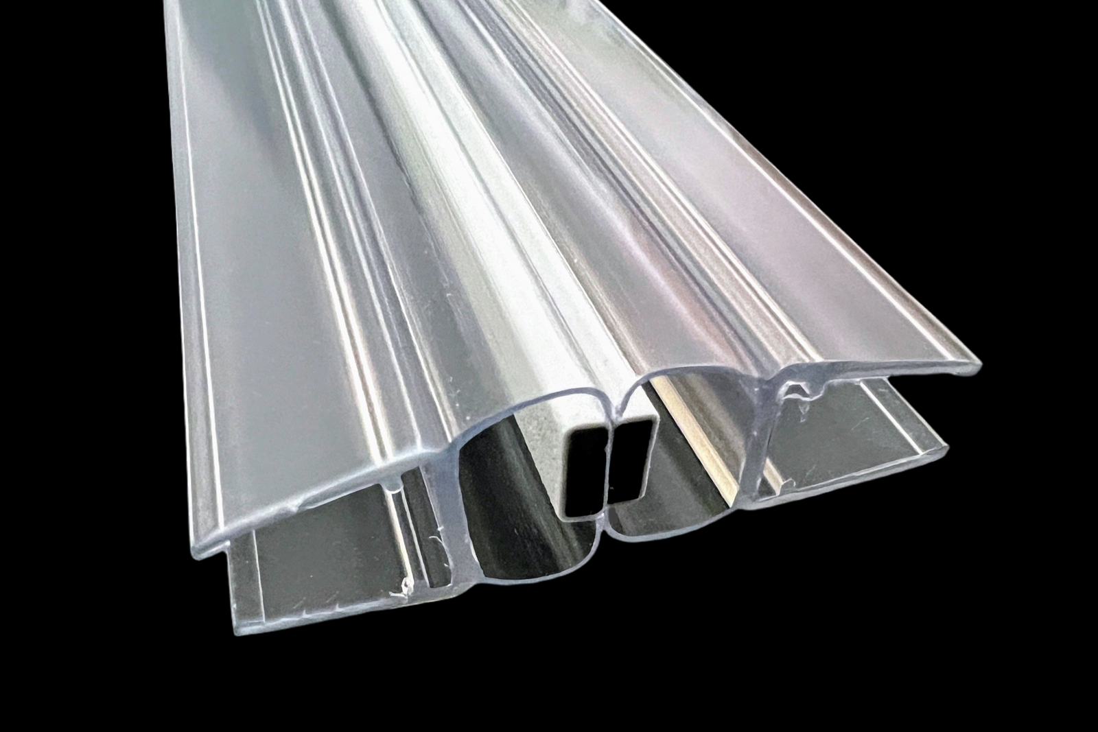 Magnetdichtungspaar 180° mit schmalem Magnetstreifen – Für 6, 8 oder 10 mm Glas – Art.Nr. 6092