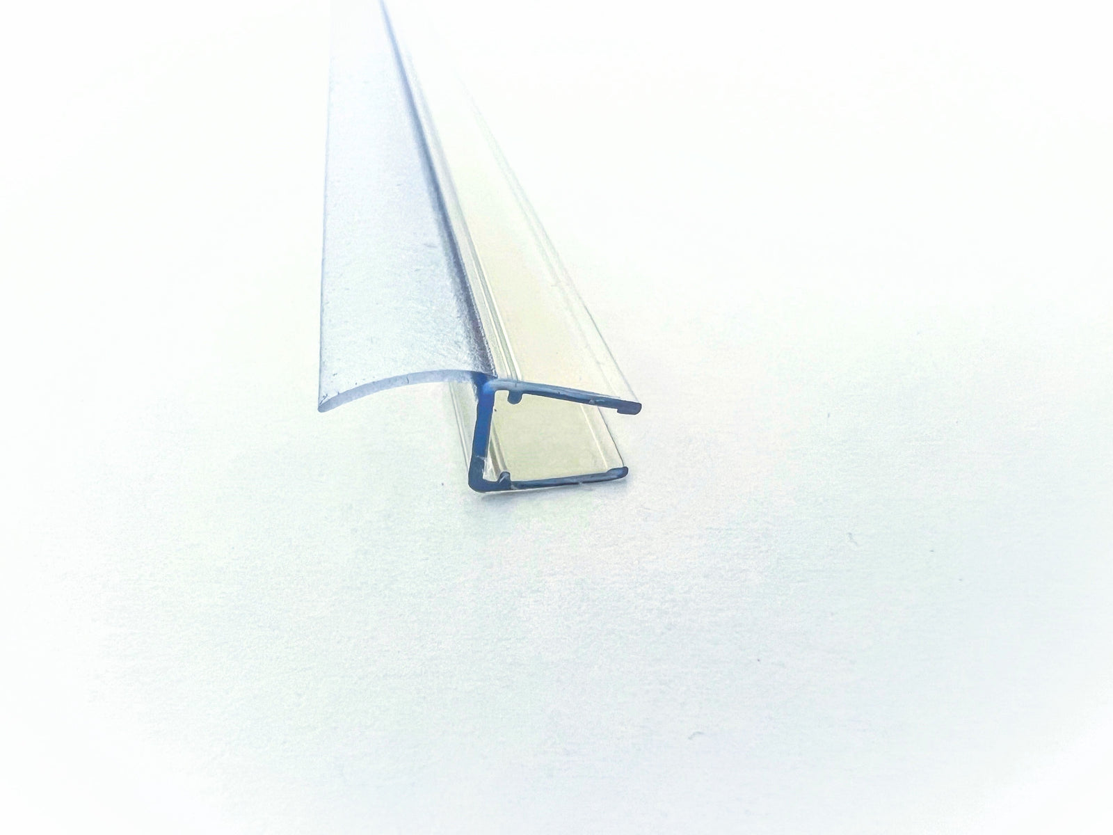 Lippendichtung 180° fluchtend mit gewölbter Lippe – Für 6 oder 8 mm Glas, Lücken 5-11 mm – Art.Nr. 5001