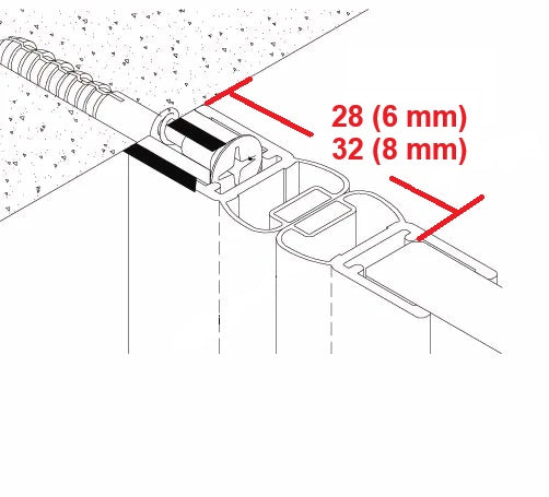 Trägerprofil 5281040 für Duschtürdichtungen – Aluminium Chrom glanz, vorgebohrt, 200 cm