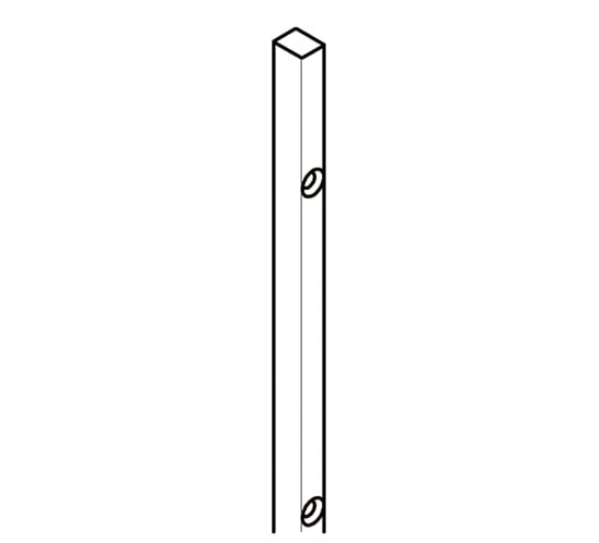 Trägerprofil 5281040 für Duschtürdichtungen – Aluminium Chrom glanz, vorgebohrt, 200 cm