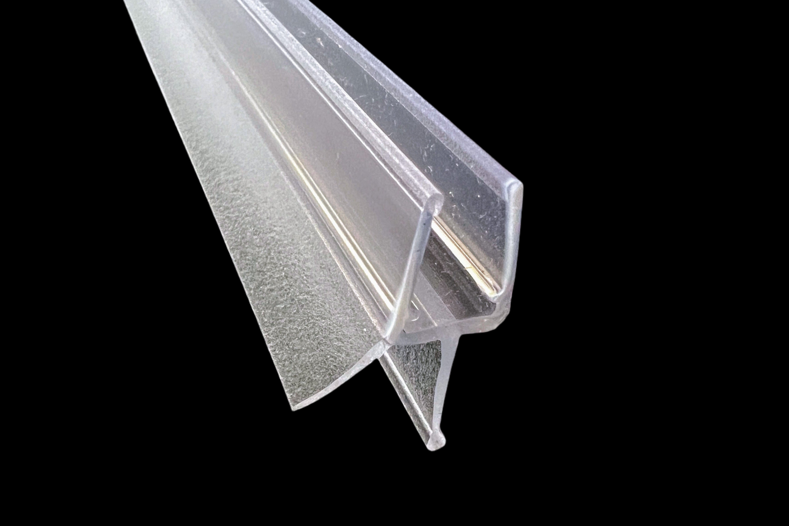 Schleiflippendichtung mit verstärkter Dichtlippe und Abtropfleiste – Für 6 oder 8 mm Glas – Art.Nr. 5101