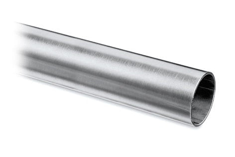 Detailaufnahme Rundrohr Ø 19 mm Edelstahl gebürstet