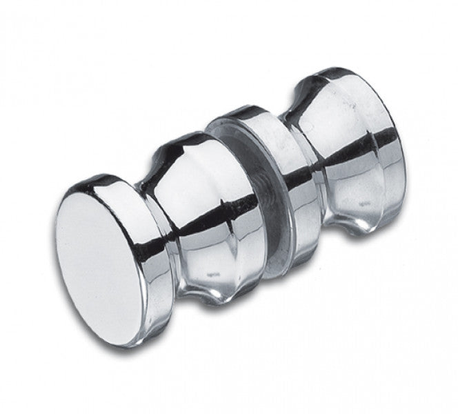 Dusch-Türgriff 6702 – zylindrisch Ø 35 mm mit Rille, verchromtes Messing