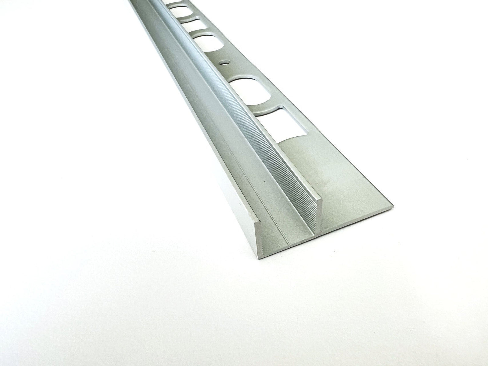 Alu-U-Winkelprofil mit Auflageschenkel für Fliesen – Für 8 oder 10 mm Glas – Typ PP-TGU1214