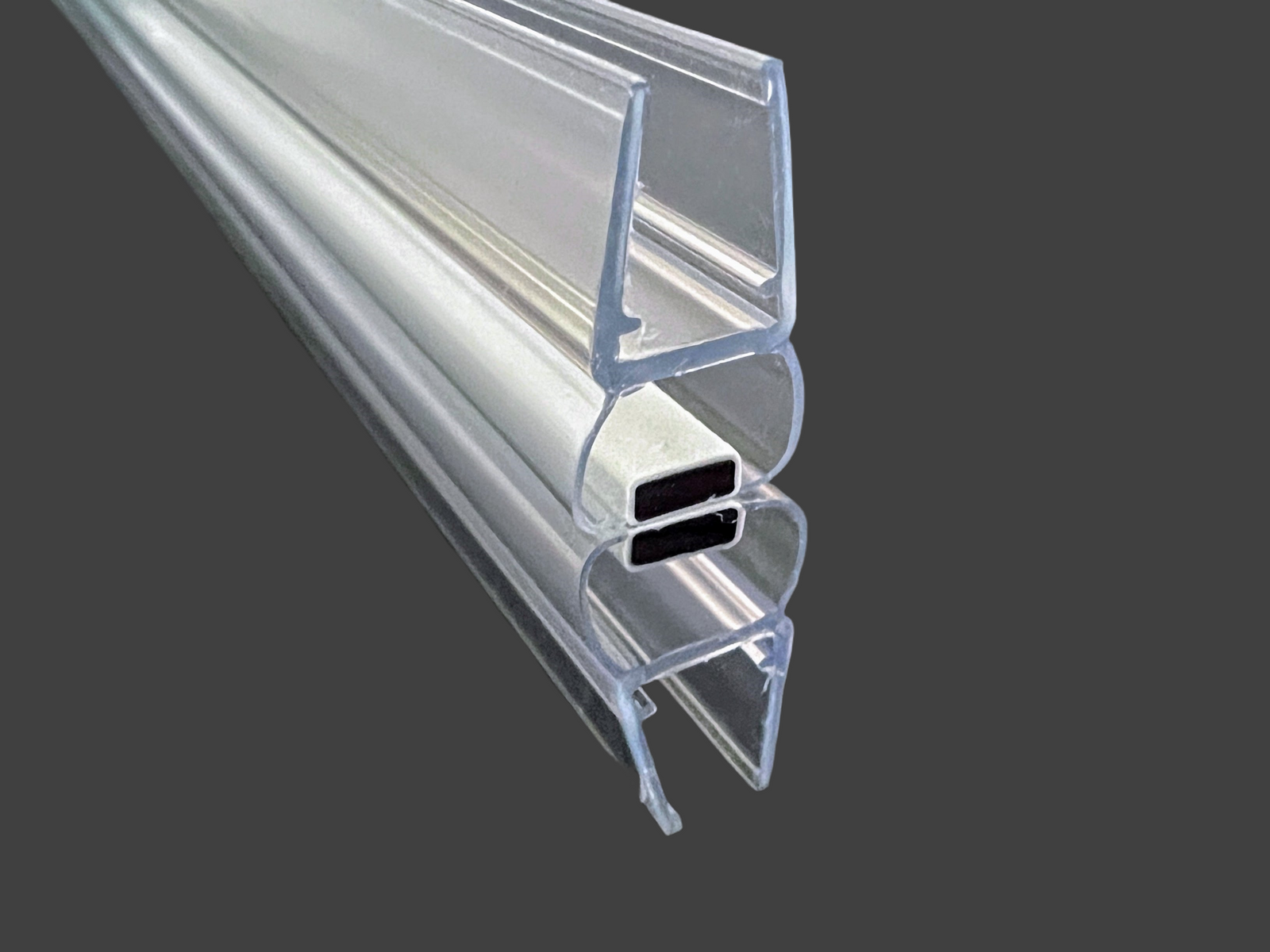 Magnetdichtungspaar 180° mit schmalem Magnetstreifen – Für 6, 8 oder 10 mm Glas – Art.Nr. 6092