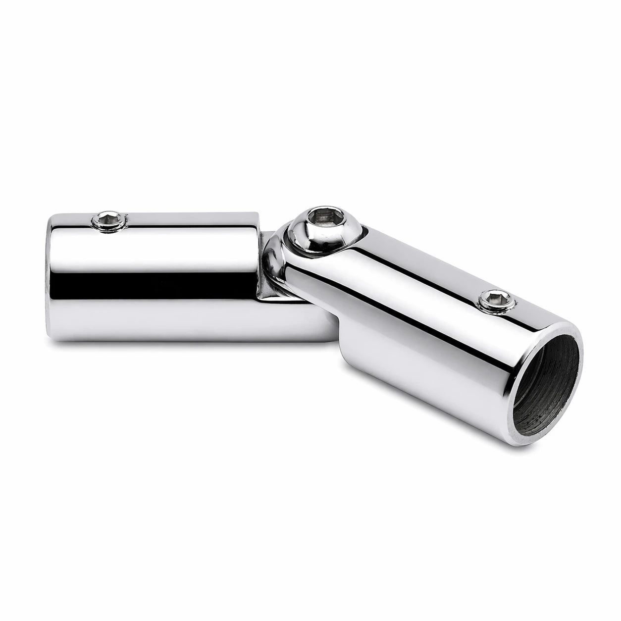 Rohrverbinder variabel für Rundrohr 19 mm, Chrom