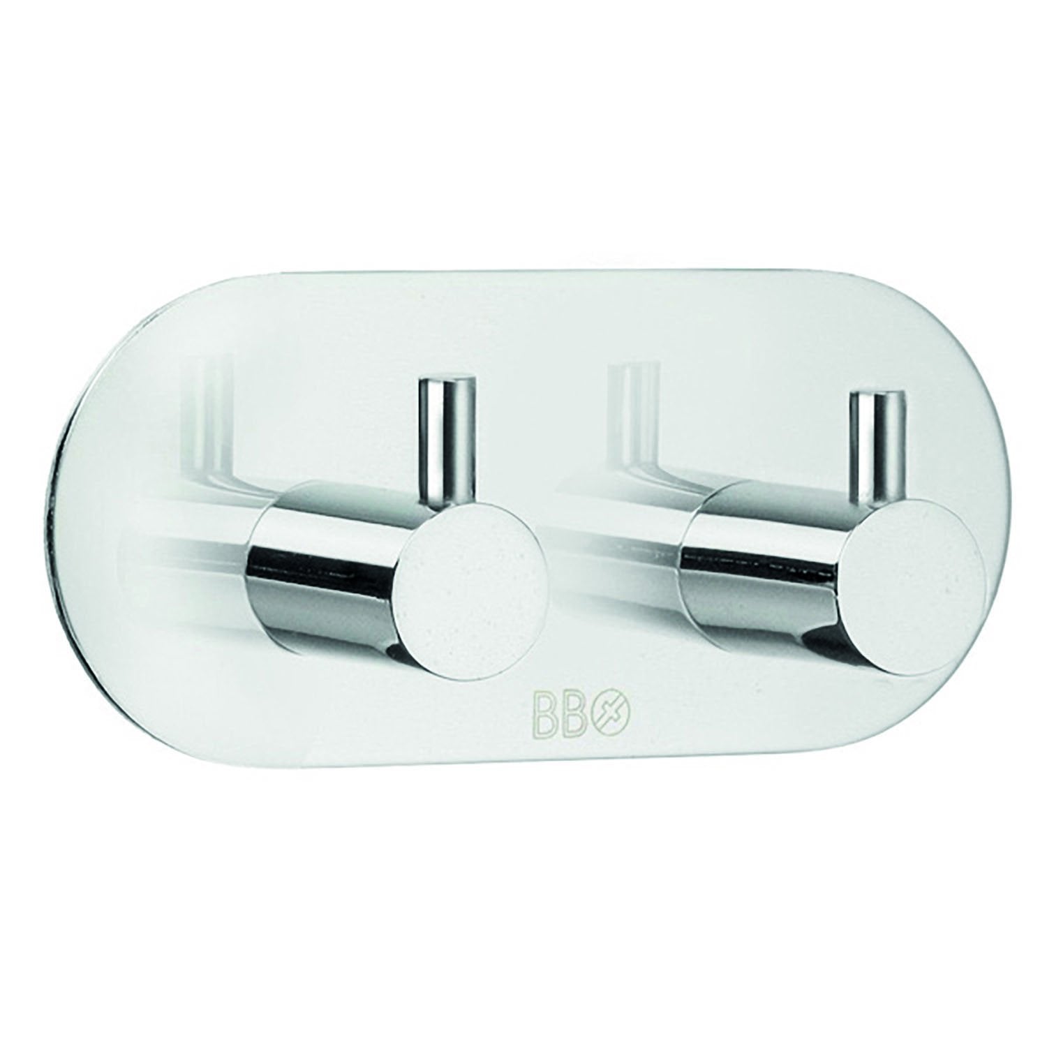 Selbstklebender Design-Doppelhaken, Edelstahl verchromt