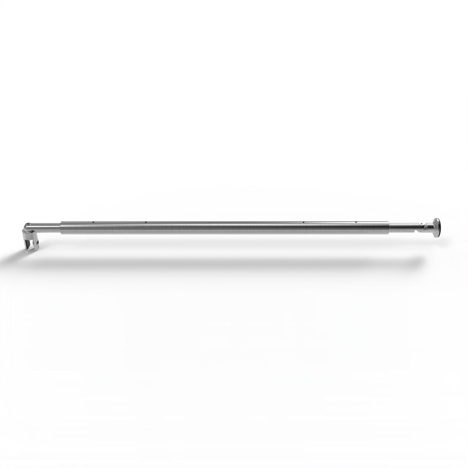 Teleskop-Stabilisator Glas-Wand rund, Edelstahloptik