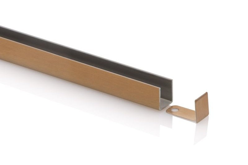 U-Profil 14×13×1 mm – Edelstahl PVD-beschichtet, 6 Farben, 250 cm