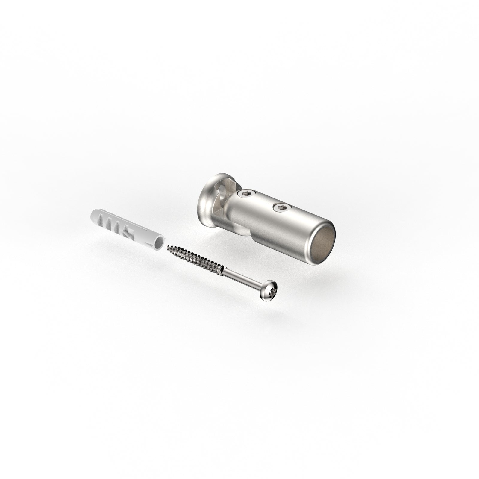 Wandhalter verstellbar für Stabistange Ø 16 mm, mattverchromt
