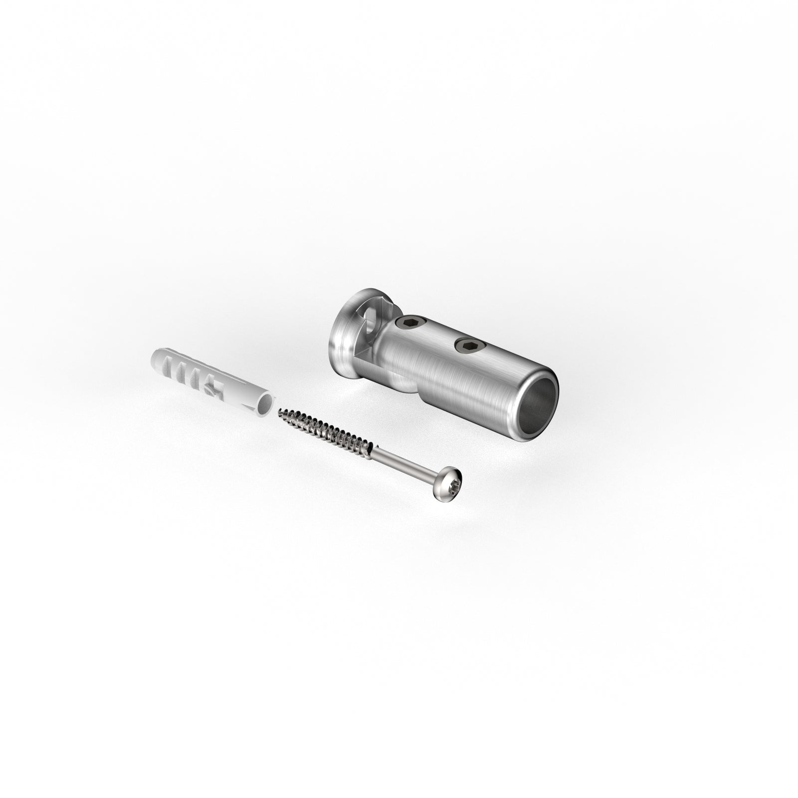 Wandhalter verstellbar für Stabistange Ø 16 mm, Edelstahloptik