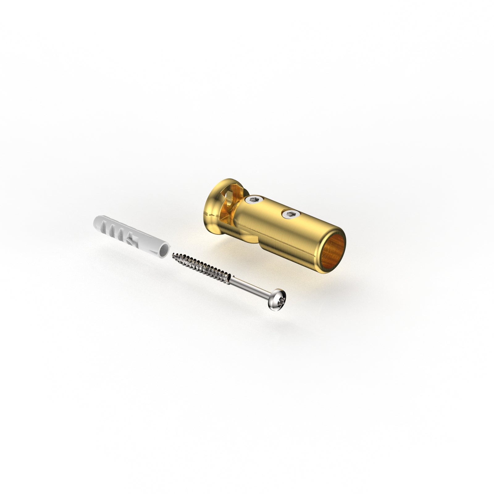 Wandhalter verstellbar für Stabistange Ø 16 mm, Goldoptik gebürstet
