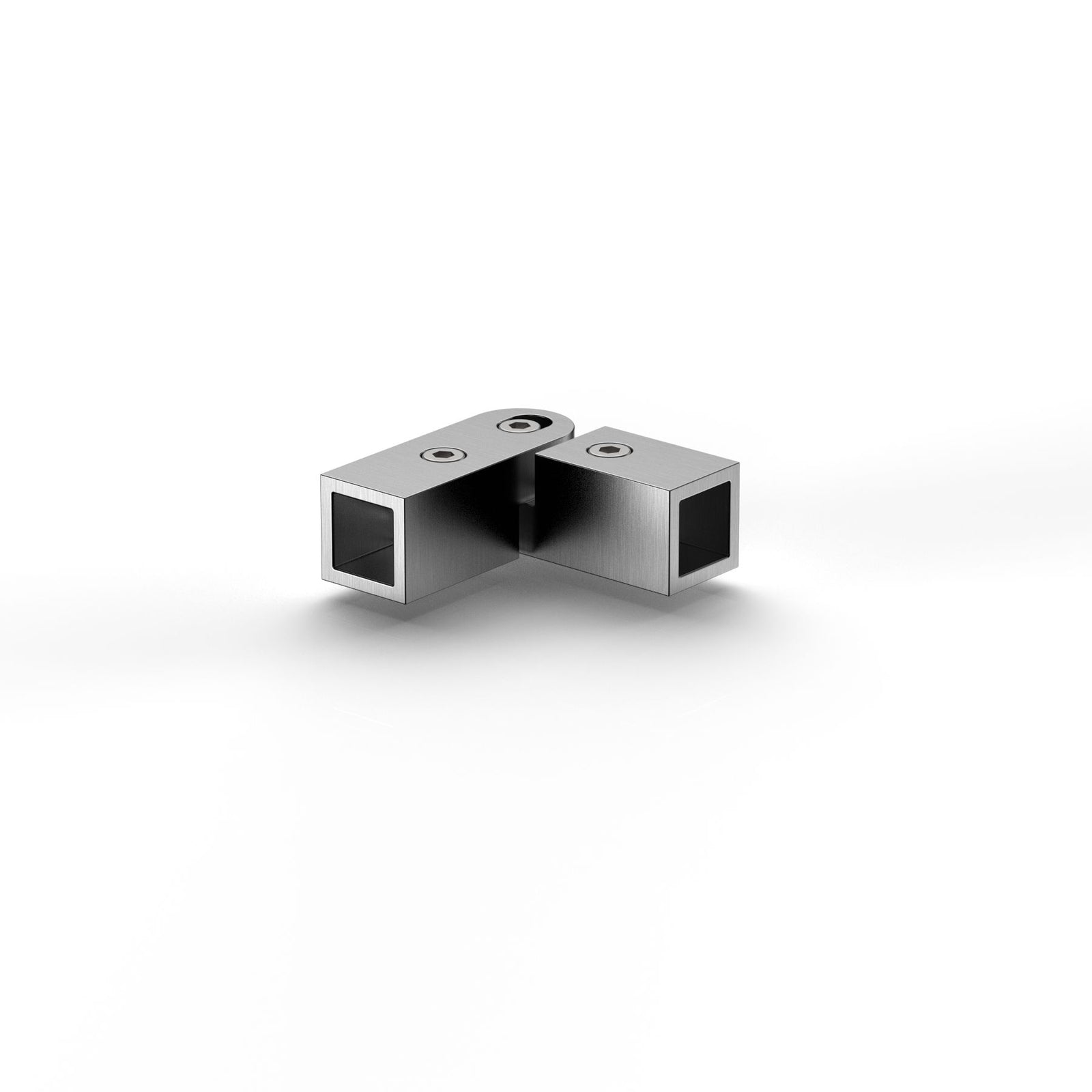 Ecke verstellbar für Stabistange eckig 15×15 mm, Edelstahloptik