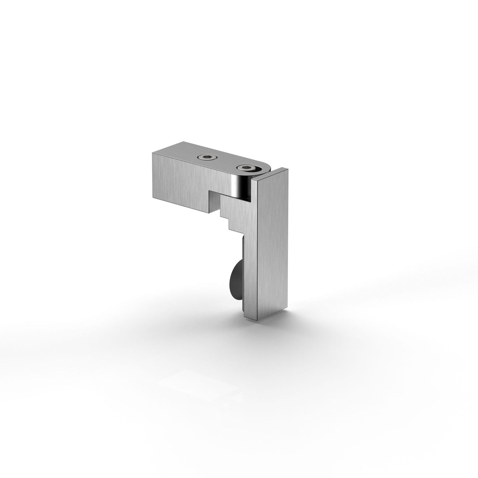 Glashalter flächenbündig für Stabistange eckig 15×15 mm, Edelstahloptik