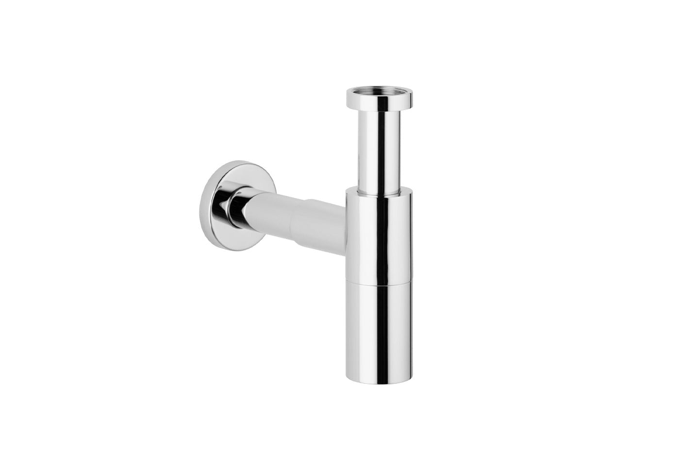 Design-Siphon rund verchromt fuer das Waschbecken