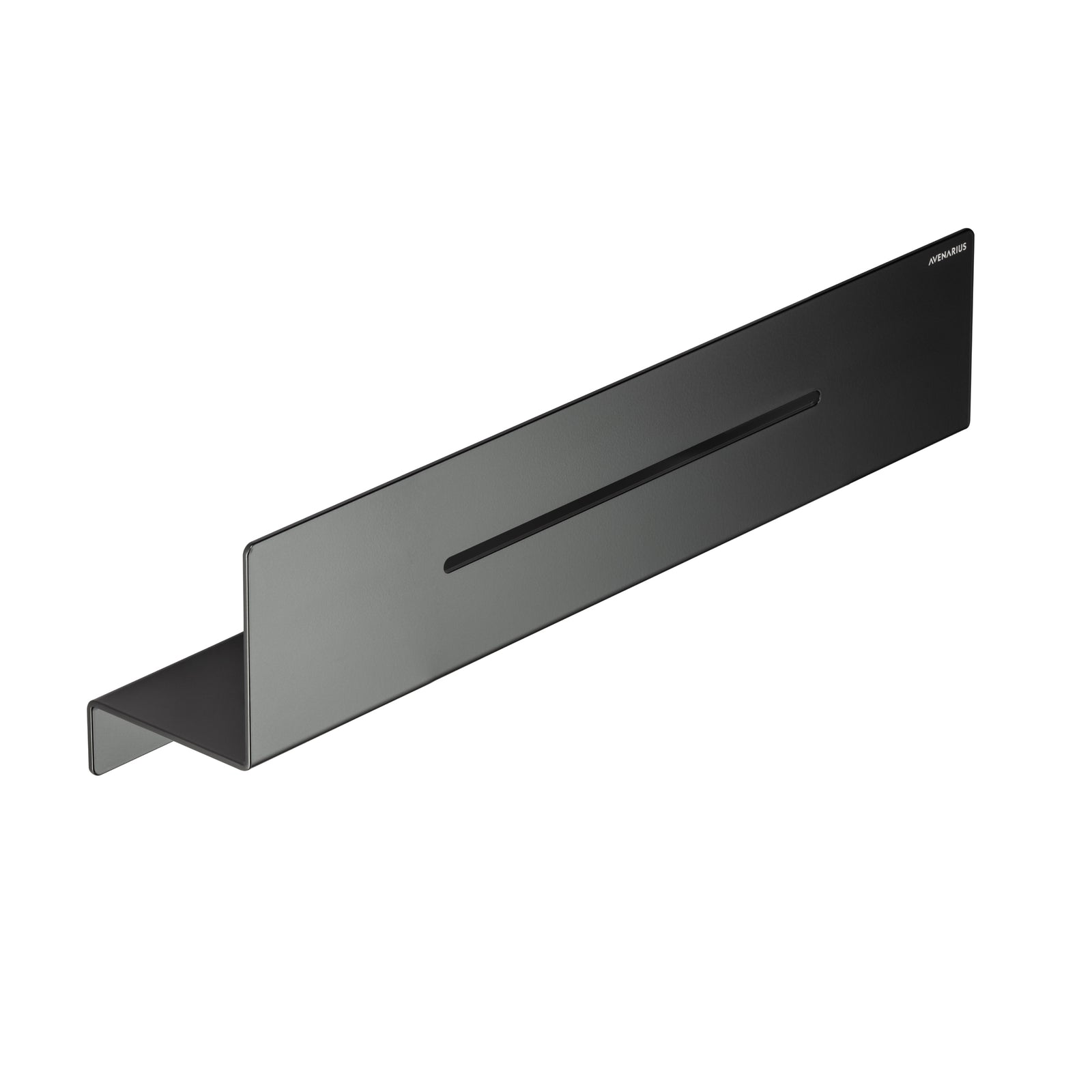 Duschablage gerade, 500 mm breit, schwarz