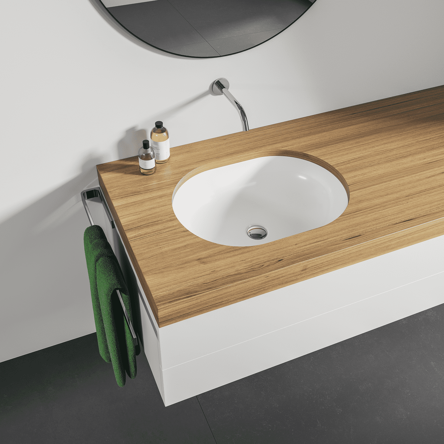 Giese Handtuchhalter für Waschtisch- oder Scharankmontage