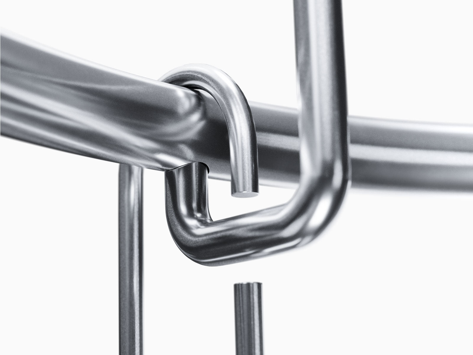 Deckenabhänger für Duschvorhangstangen aus Edelstahl