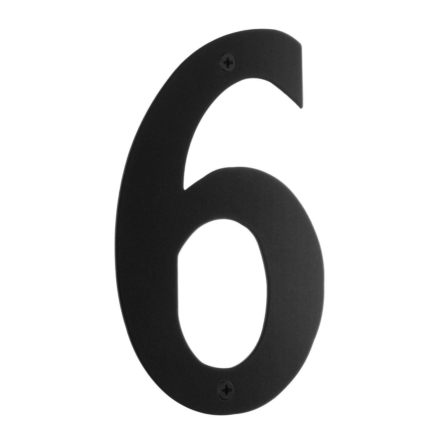 Hausnummer 6 Schwarz