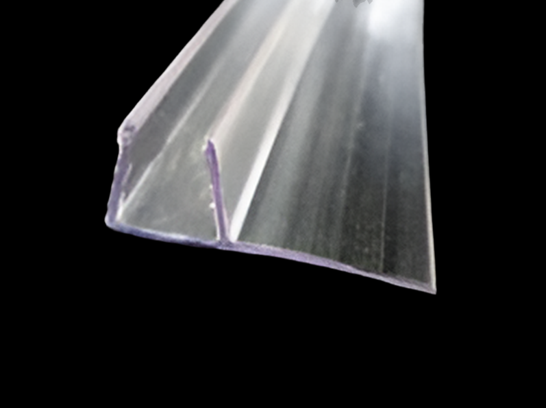 Polycarbonat-Überlappungsdichtung mit 90° Vinyl-Lippe – Für 12 mm Glas – Art.Nr. 1290