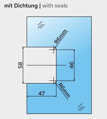 Bellagio Pendeltürband, 90° Glas-Wand, Anschraubplatte einseitig, inkl. Abdeckplatten, BEL344, Schwarz