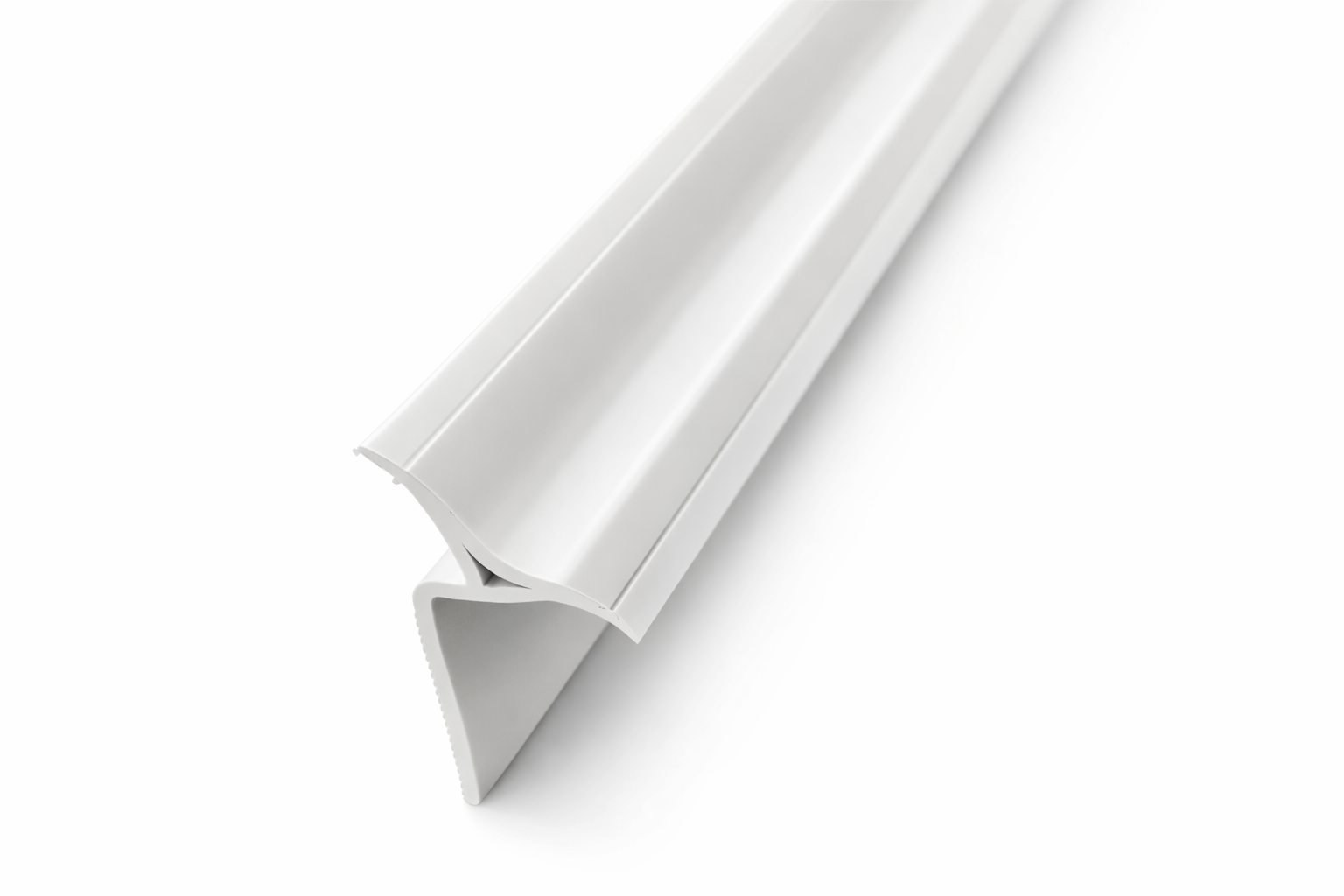 Fugenabdeckprofil BP/25 – PVC weiß, Duschwanne zur Wand